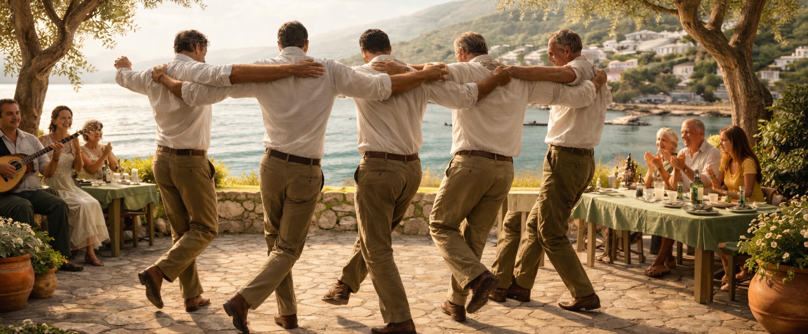 Griechischer Tanz am Meer — gelebte Gastfreundschaft